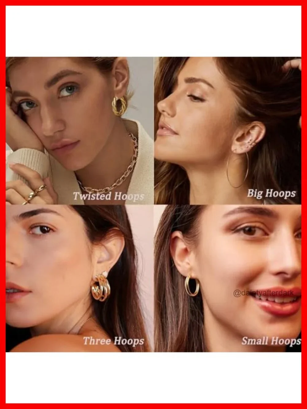 46 Pairs Gold Hoop Earrings Set for Women, Hypoallergenic Chunky Twisted Pearl